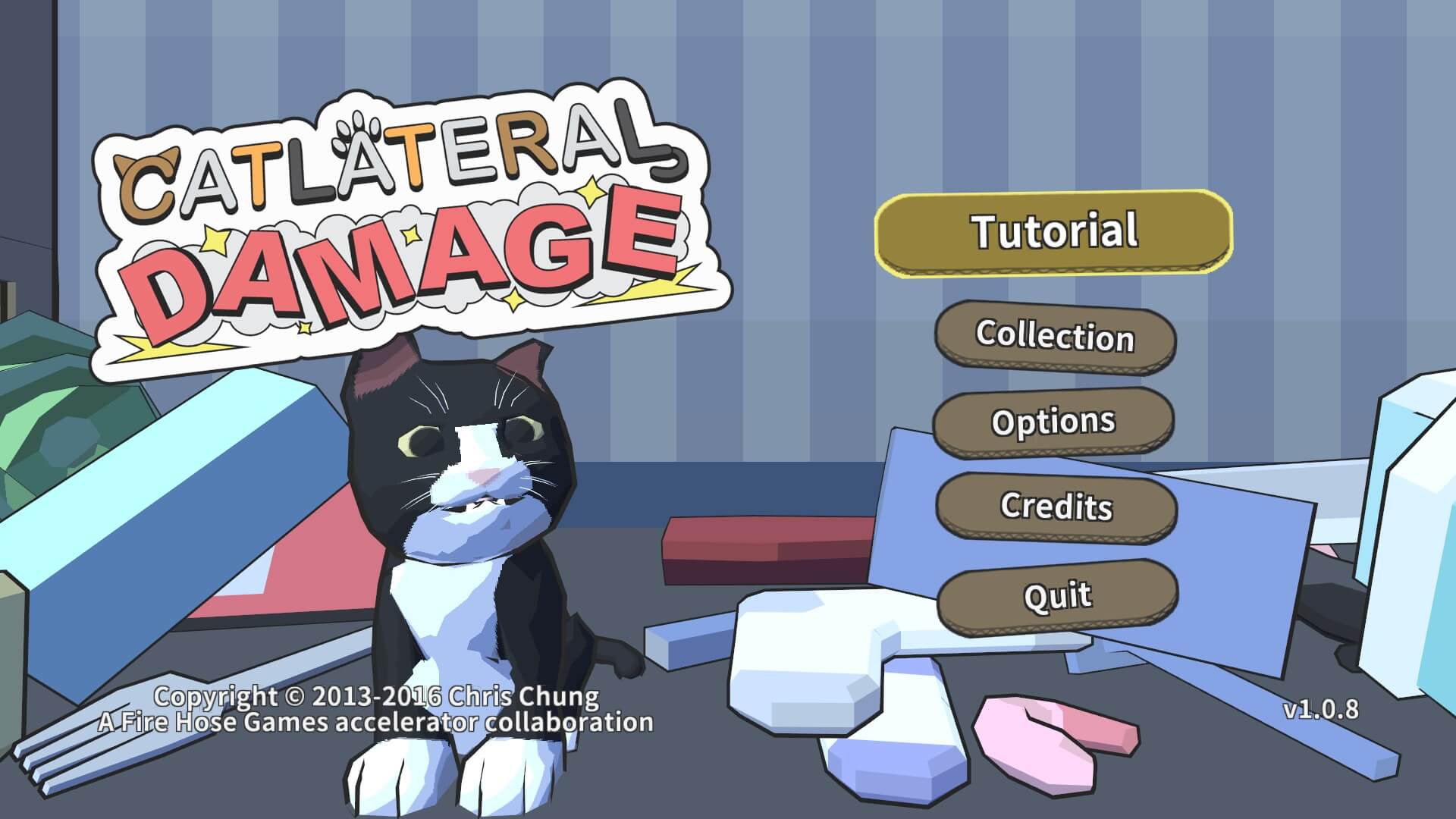 Catlateral Damage start screen